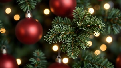 Macro Christmas tree background.