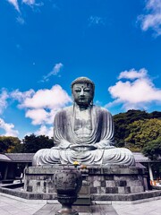 Gran Buddha al aire libre en Japon