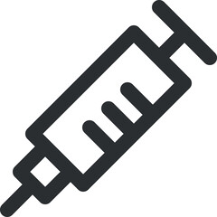 Syringe Injection Medical Icon Vector Template