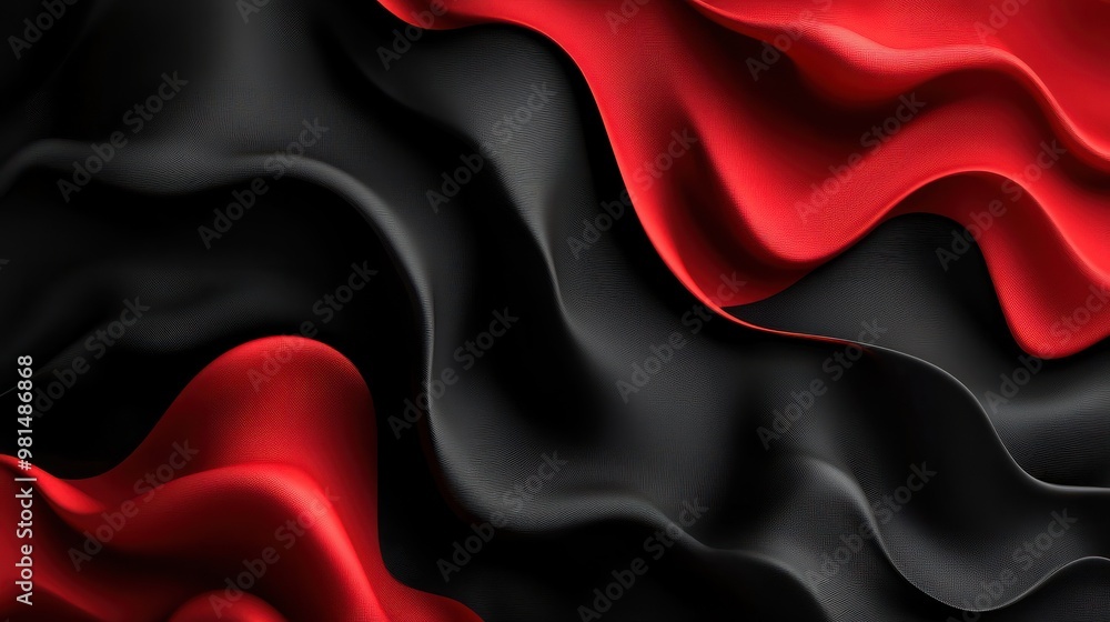 Poster abstract background waves. black and red abstract background for wallpaper oder business card. webde