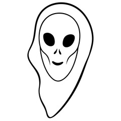 Ghostly Mask Ethereal Transparent Vector Design