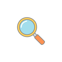 Abstract magnifying glass vector art illustration icon design. Icon concept design.
