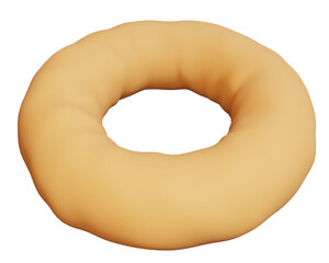 3d rendering of a donut.