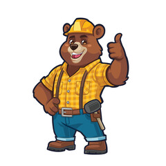 Bear Handyman Mascot for Flooring Company