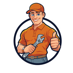 Handyman Mascot Design