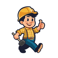 Handyman Mascot for Flooring Company