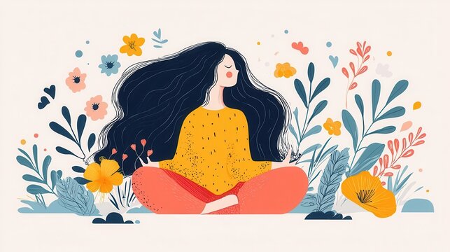 Guided meditation practice focusing on mindfulness and self-awareness growth