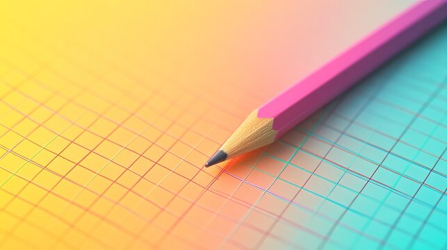 A physical quantity is depicted graphically on a bright background, accompanied by a pencil. 