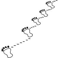 Uneven Zombie Footprint Trail Vector Design