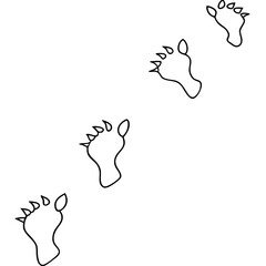 Uneven Zombie Footprint Trail Vector Design