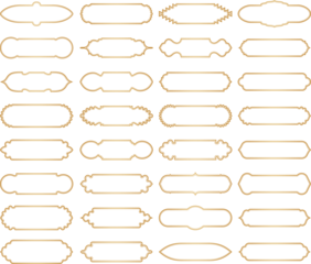 Arabic text box title frame. Arabian png transparent border. Moroccan, Turkish, Indian decor. Oriental islamic frames