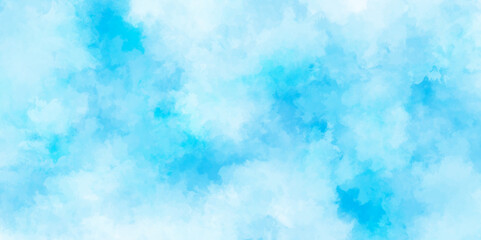 Abstract white and blue color frozen ice surface design background. soft sky blue watercolor sky and clouds, Light blue background with watercolor. gradient light white sky background with clouds.
