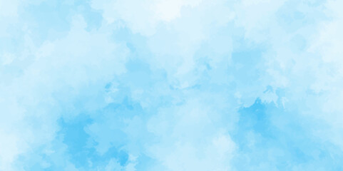 Abstract white and blue color frozen ice surface design background. soft sky blue watercolor sky and clouds, Light blue background with watercolor. gradient light white sky background with clouds.