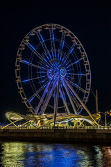 Ferris Wheel at Nights. Baku, Azerbaijan.