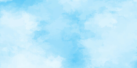 Abstract white and blue color frozen ice surface design background. soft sky blue watercolor sky and clouds, Light blue background with watercolor. gradient light white sky background with clouds.