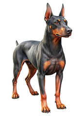 Strong Doberman Dog Posing Confidently