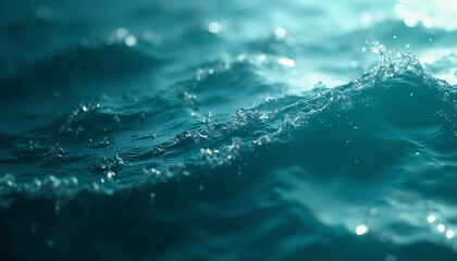 Celestial Waves with Shimmering Indigo Fluid Surface