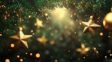 Christmas holiday stars background. Merry christmas and a happy new year. Holiday banner and poster. Christmas decorative ornaments transparent background