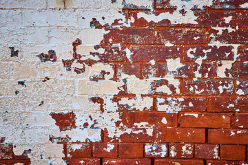 Weathered Red Brick Wall Texture Close-Up