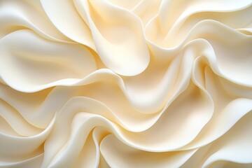 Obraz premium A smooth, gentle abstract background featuring a seamless pattern of soft, flowing cream-colored textures