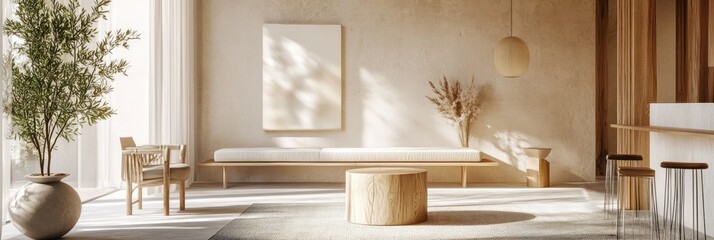 Rustic Style Modern Minimal Home with Art Nouveau Furniture