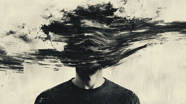 Echoes of Inner Turmoil: An Abstract Exploration of a Fragmented and Chaotic State of Mind






