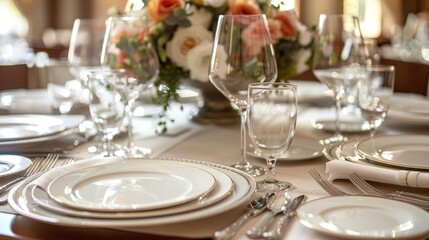 Sophisticated table arrangement for a memorable celebration or special event gathering