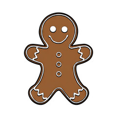 a clipart graphic of a gingerbread man cookie