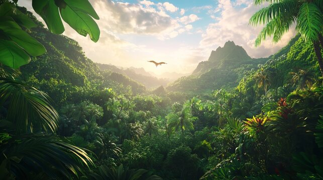 Immerse yourself in the vibrant tapestry of a tropical rainforest, where nature's wonders intertwine with technological advancements