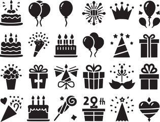 Birthday Icon, Cake icon silhouette