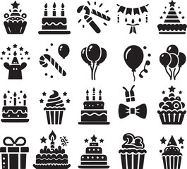 Party line icon set