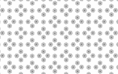 black line collection background forming flowers on white background