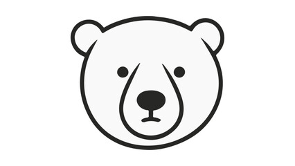 bear simple icon vector illustration