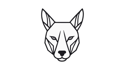 modern dog outline vector illustration