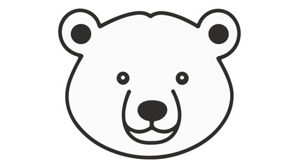 smiling bear outline illustration