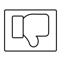 Dislike Vector Line Icons Design