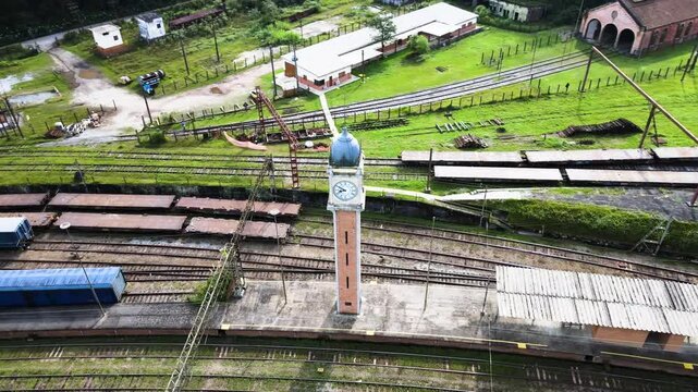 Vista a&eacute;rea da bel&iacute;ssima Vila hist&oacute;rica de Paranapiacaba - S&atilde;o Paulo - Brasil.. Aerial view of the beautiful historic village of Paranapiacaba - S&atilde;o Paulo - Brazil.