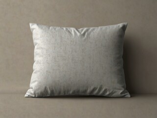 Realistic pillow isolated on a light surface.