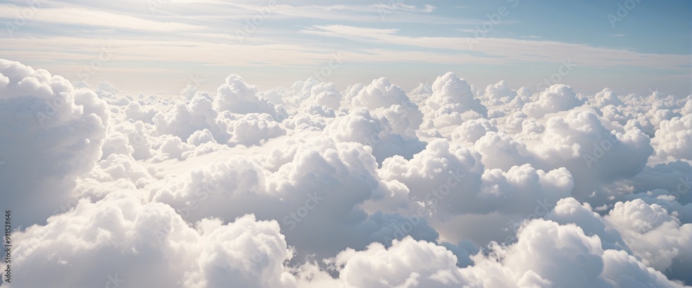Poster isolated aethereal cloudscape on transparent background
