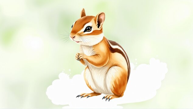 A Cute and Fluffy North American Wildlife Illustration