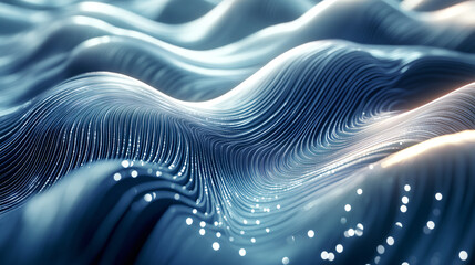 Abstract 3D Sound waves of a neon white digital lines wave, Abstract white on background, seamless loop, future reality concept, white digital surface, technology wallpaper design, 3d render