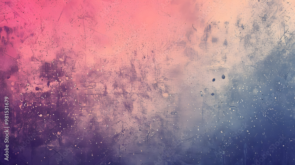 Poster retro gradient background with grain texture