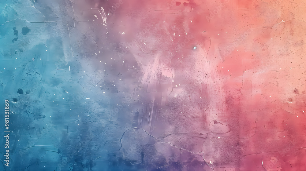 Poster retro gradient background with grain texture