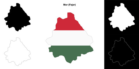 Mor district outline map set © David Zydd