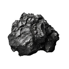 Obraz premium Black coal isolated on white background