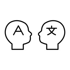 Bilingual Vector Line Icon Design