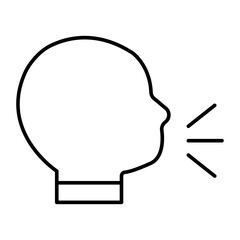 Speaking Vector Line Icon Design