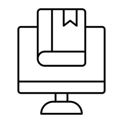 Online Library Vector Line Icon Design