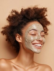Fototapeta premium Radiant Skincare: Facial Mud Mask, Afterglow