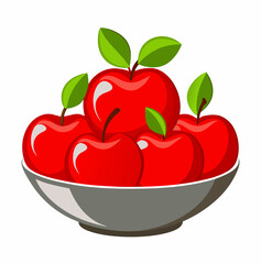 Red apple in a bowl. Looks yum